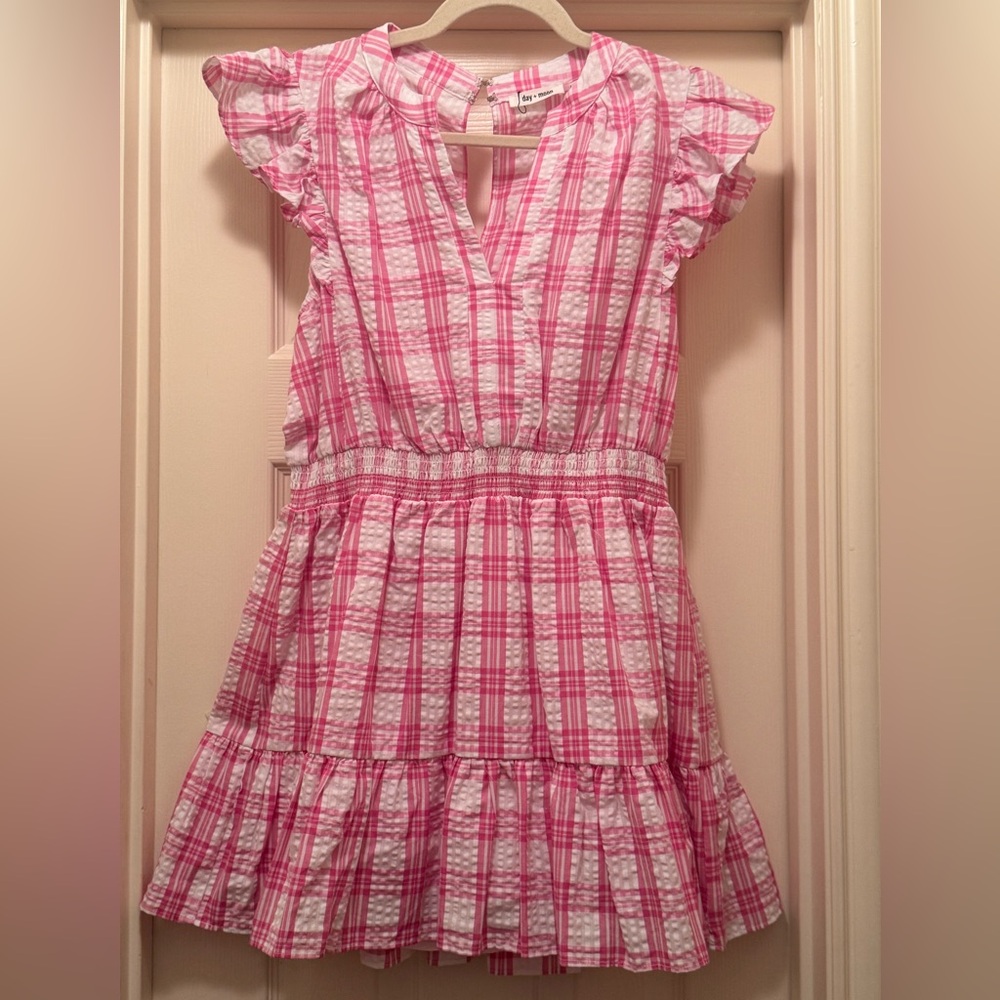 NWOT Day+Moon Plaid Romper Size Large